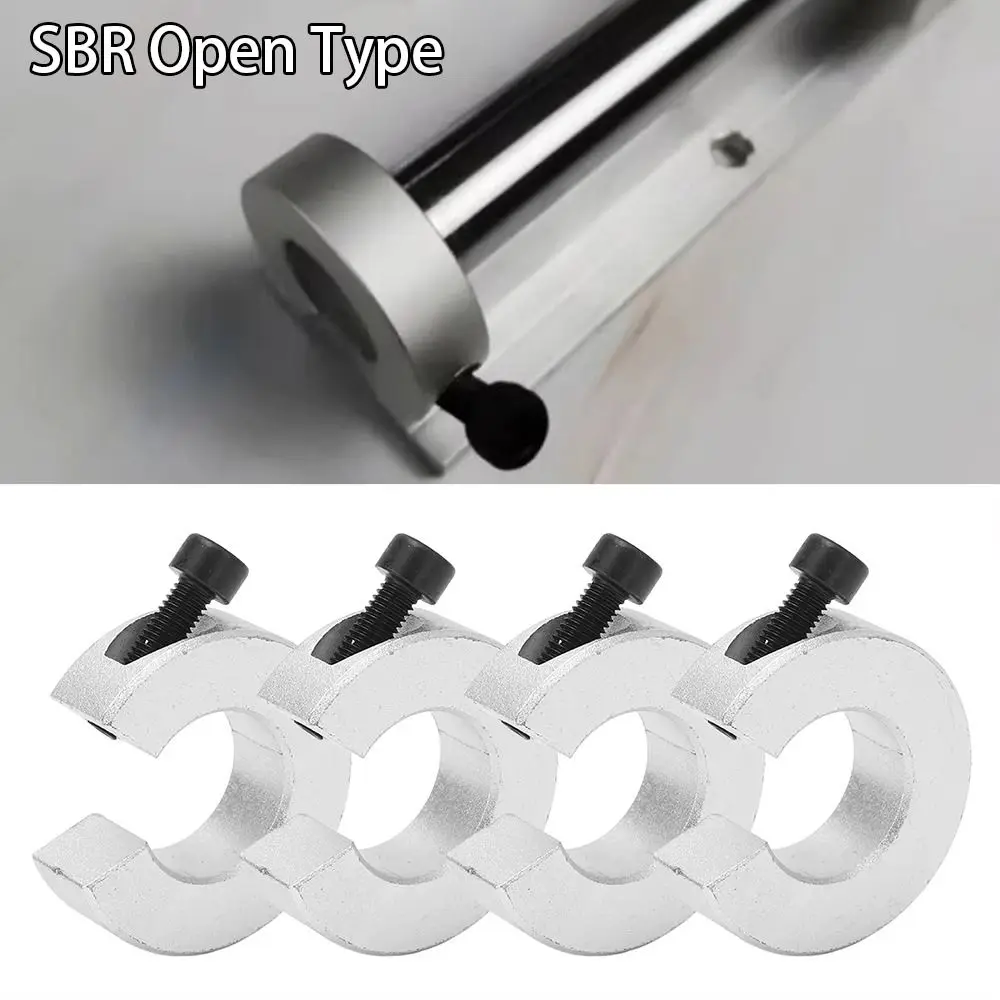 1Pcs SBR16/20/25/30/35/40 Fixed Locking Limit Ring Optical Axis Aluminum Alloy Linear Rail Shaft Collar Fixing with Screws