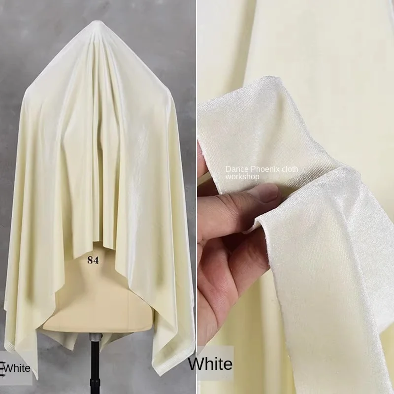 

Four Sided Elastic Single Side Velvet Fabric for High Set Dress Fasion Apparel Diy Sewing By The Meter Material Cloth