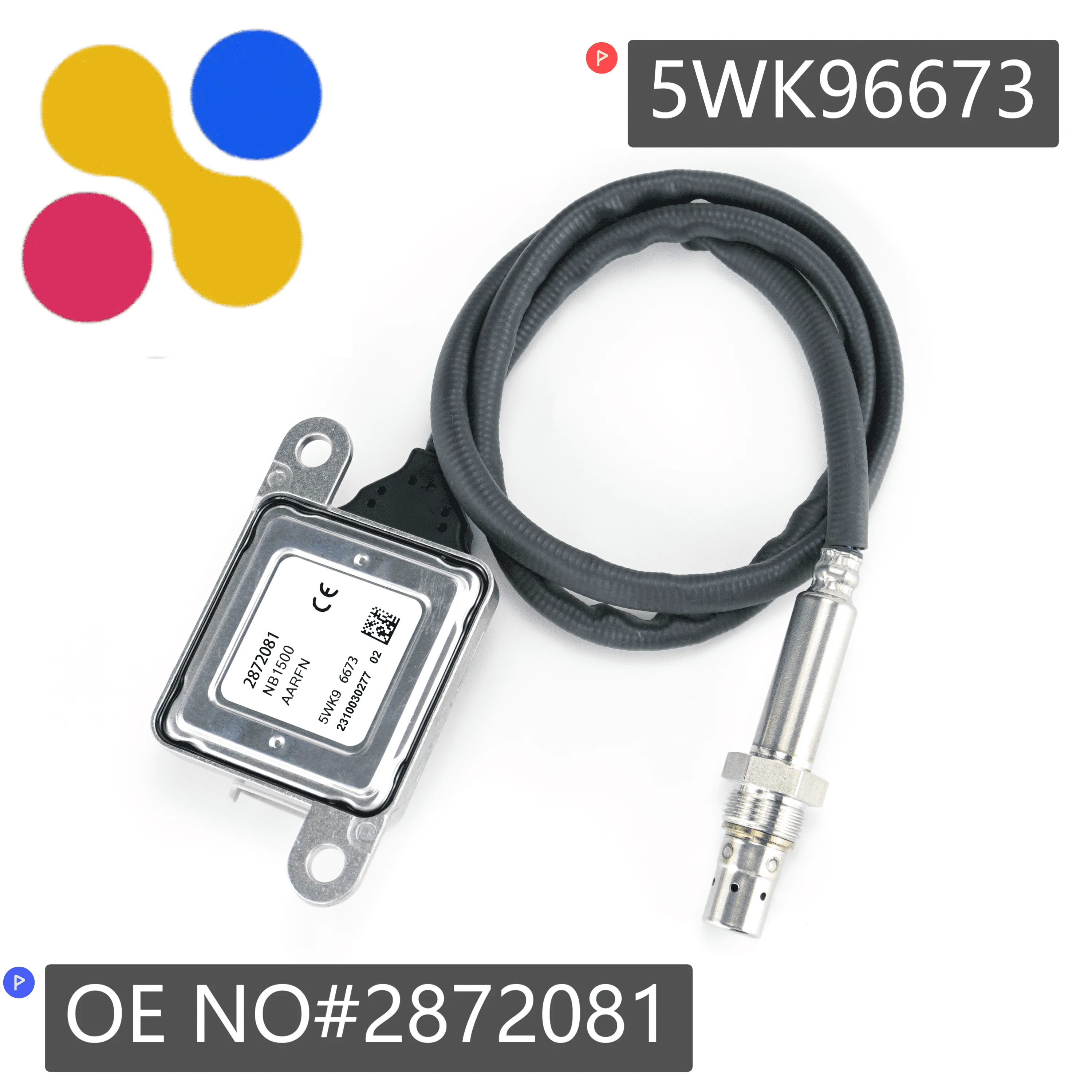 

5WK96673 2872081 5WK9 6673 New Nitrogen Oxygen Sensor for 2010-2012 RAM 2500 3500 6.7L CUMMINS High Quality Nox Sensor 12V Truck