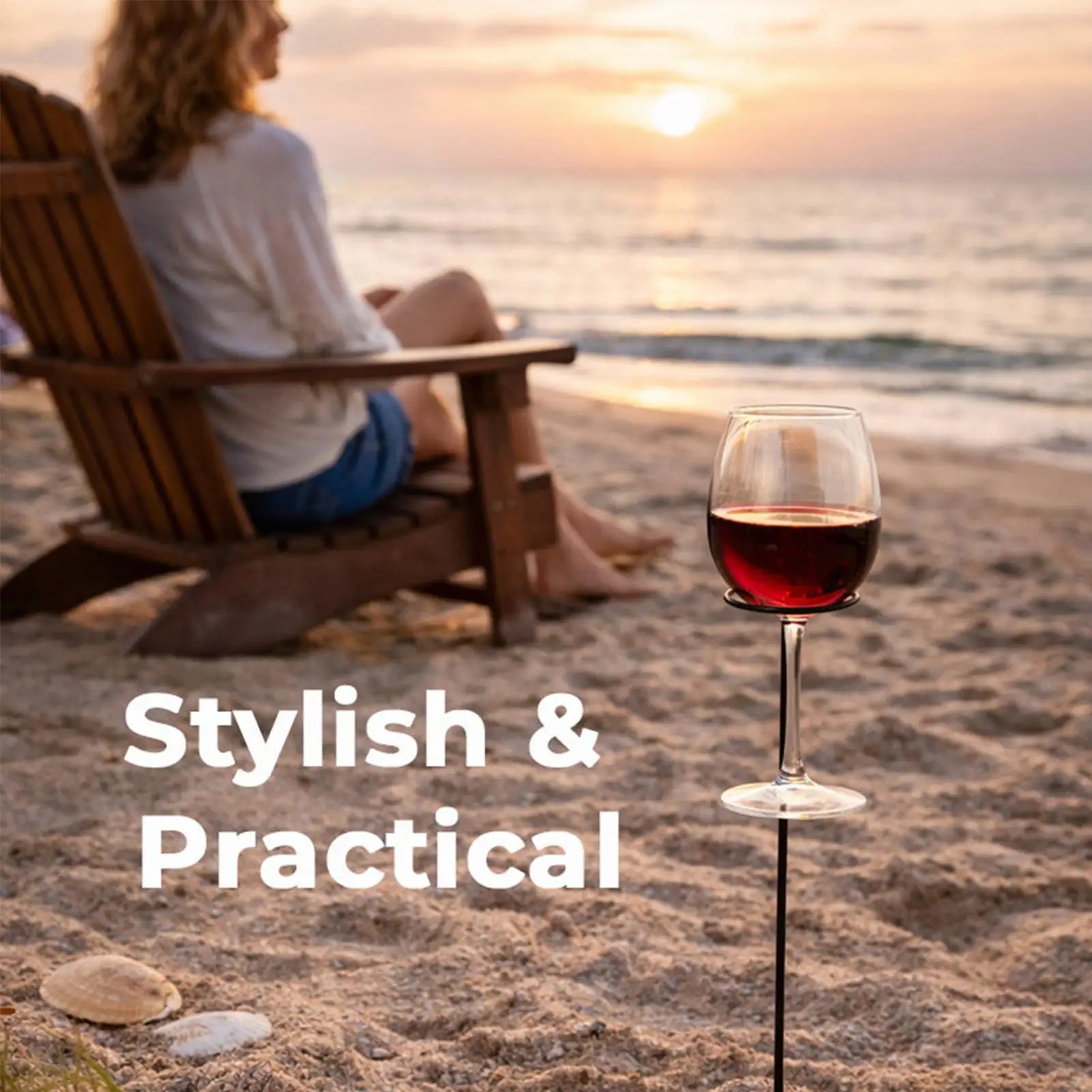 Yard Wine Glass Holder Stakes Garden Drink Stake Cocktail Glass Holder For Campers Entertainers Backyard Beach Camping Picnic