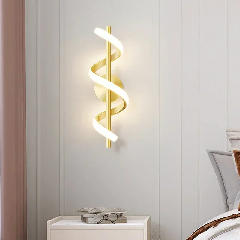 Imagem -03 - Modern Led Wall Lamp For Bedroom Bedside Wall Sconce Living Room Dining Room Escadas Indoor Wall Light Home Decor Luminária