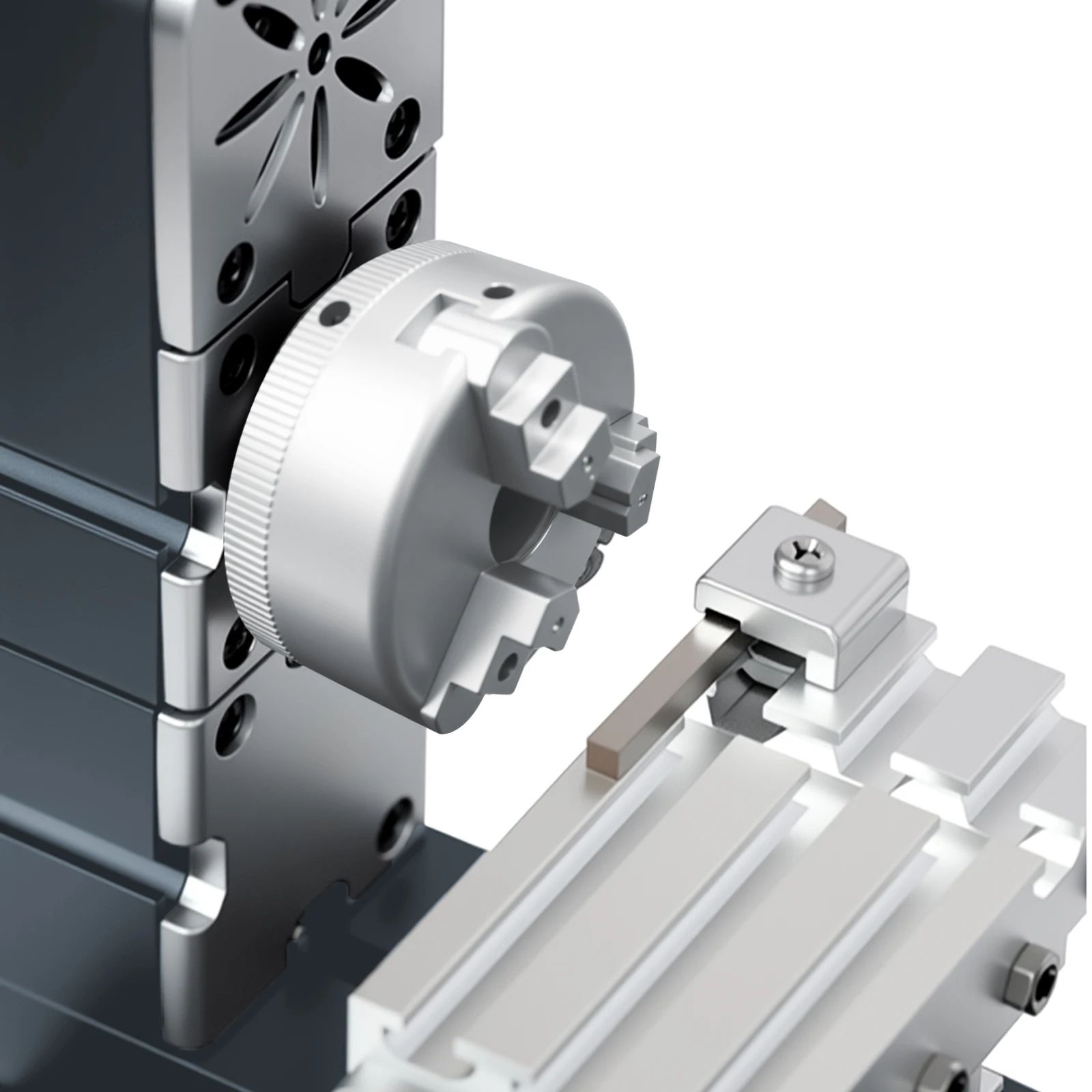 ZHRUI 60W Powerful Mini Metal DIY Rotating Lathe Machine Tools with Base 12000 rpm for Wood Soft Metals Plexiglass Plastic