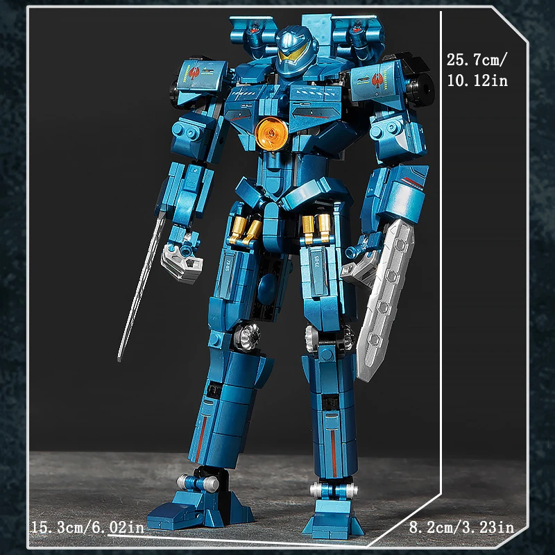 KBOX Pacific Hunter Robot building blocks Mecha Warrior Assembling toys film character model ABS plastic children gift