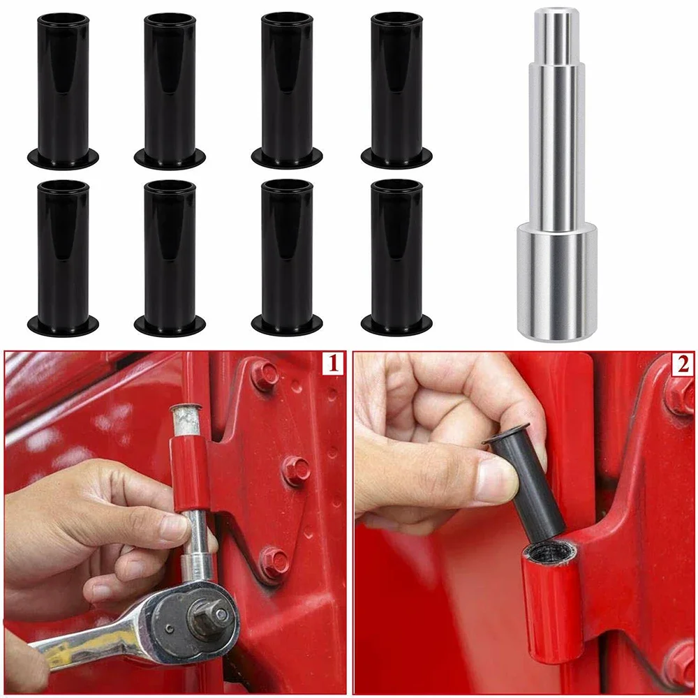 

1 Set Door Hinge Pin Liners Bushings Kit Fit for 2007-2018 Jeep Wrangler JK 2007-2018 4 Doors Hinge Bushing Replacement