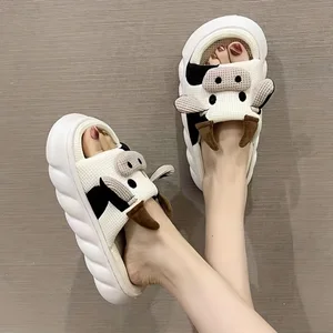 Frauenlampenkuh Cowcate Kawaii, Freizeitplattform Pantoffeln, bequeme interne Schuhe 12 Hauptverkauf Tennis Buffalo - №12