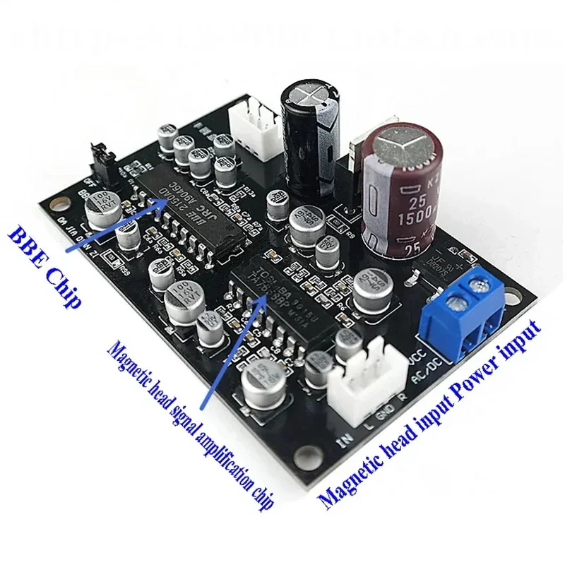 TA7668 magnetic head preamplifier board with audio JRC2150 BBE