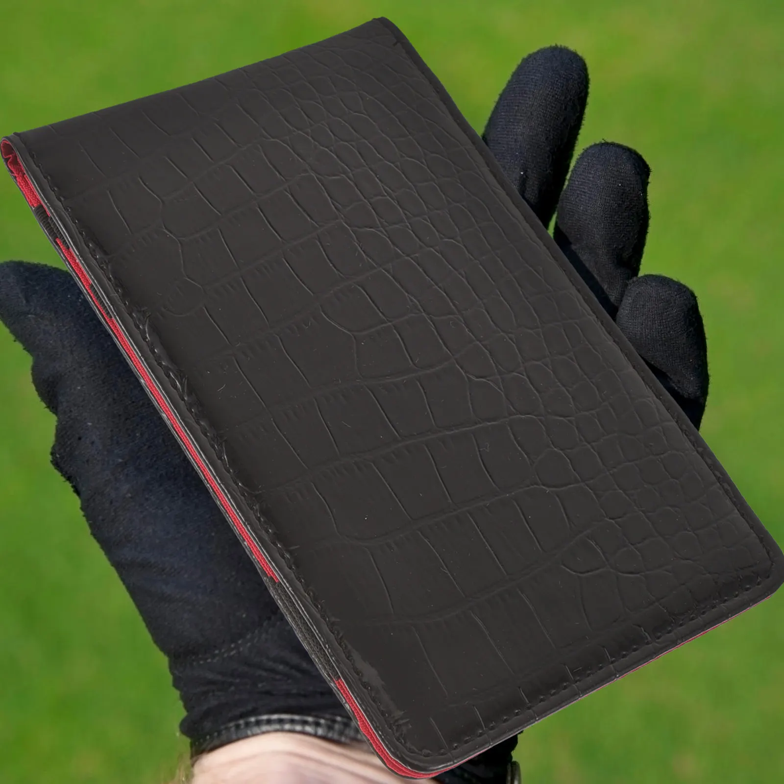 

Блокнот для записи результатов в гольфе, высококачественный, из искусственной кожи, профессиональный, легкий, удобный для переноски, для записи показателей в гольфе.