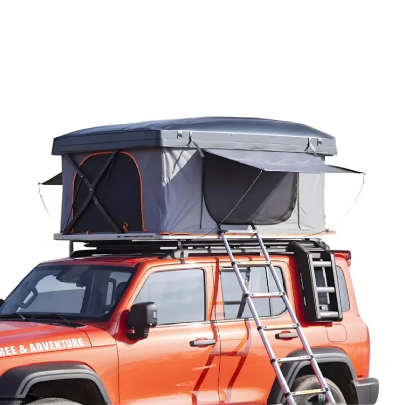 JWL-013 في الهواء الطلق X شكل المفصلي سقف أعلى قشرة صلبة مقاوم للماء على السطح خيمة سيارة التخييم #4