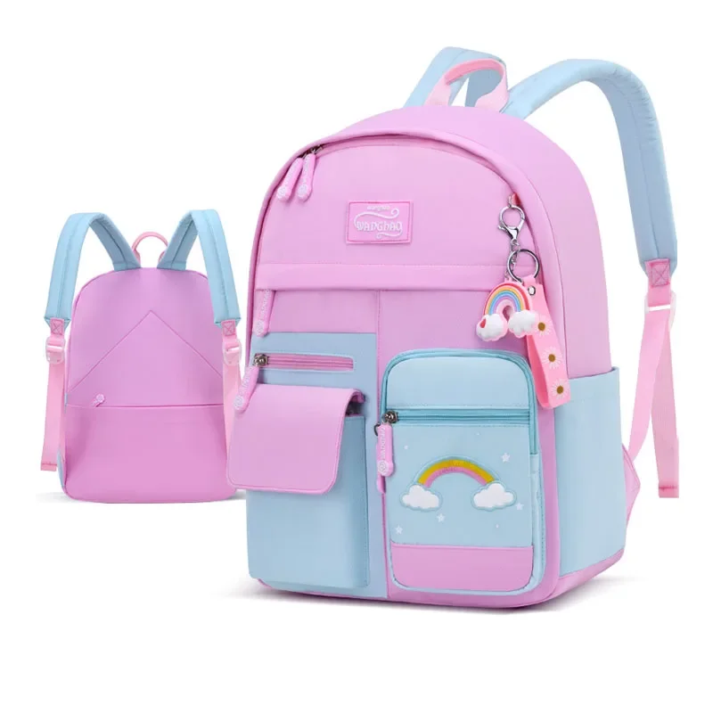 Mochilas escolares Kawaii para niños, mochilas escolares ligeras e impermeables para escuela primaria, mochilas escolares multibolsillo para estudiantes de grado 1-6