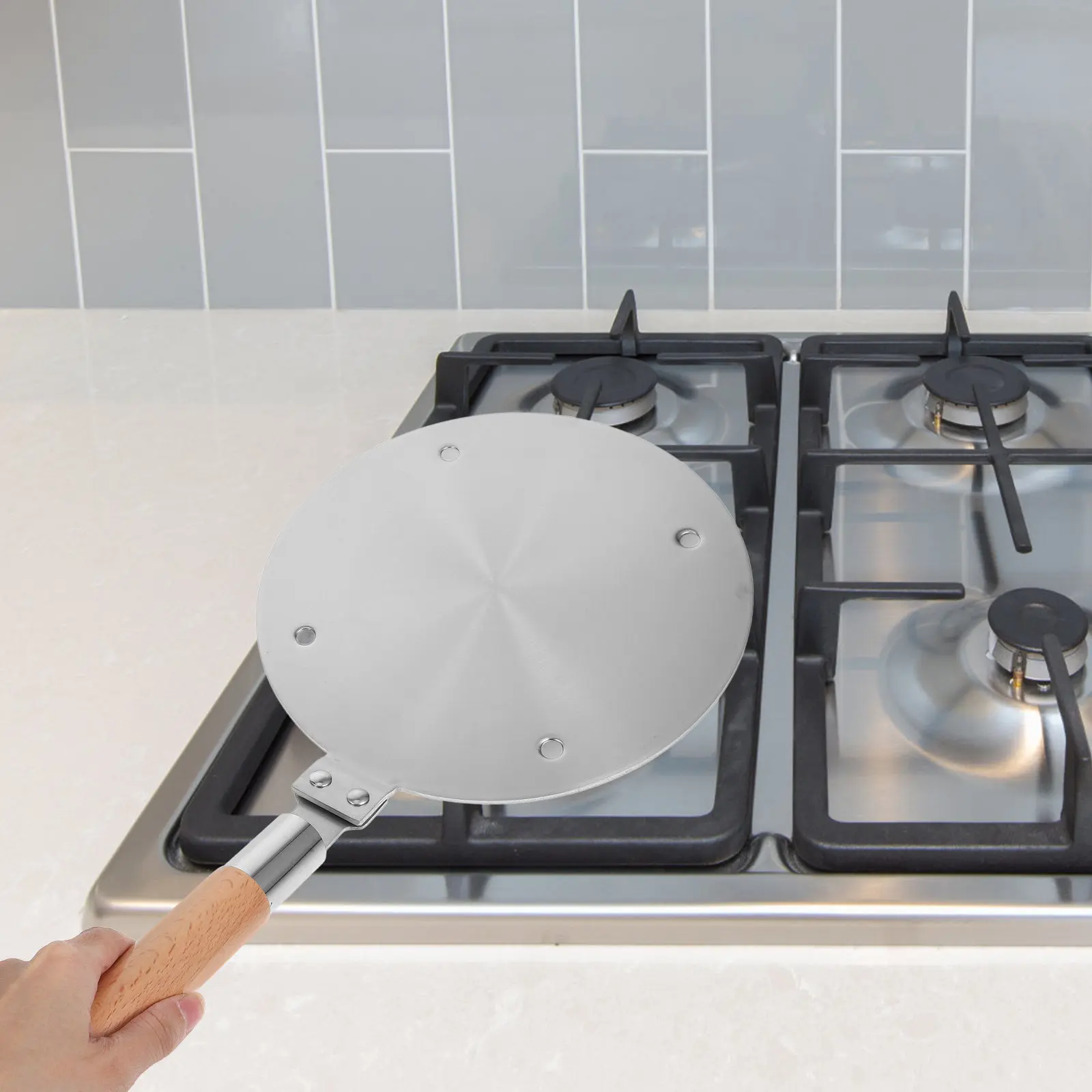 Stainless Steel Induction Plate Adapter Heat Diffuser for Gas Stove Electric Cooker Even Heating Cooking Protector Non
