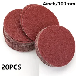 20pcs 4inch/100mm Sandpaper Special Sandpaper Disk For Round Polishing 40-2000Grit Abrasive Tools