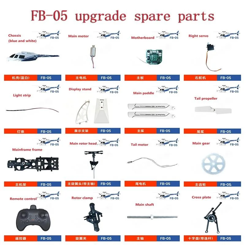 FB-05 Fernbedienung Hubschrauber Upgrade Ersatzteile Motorblatt Servo Fernbedienung