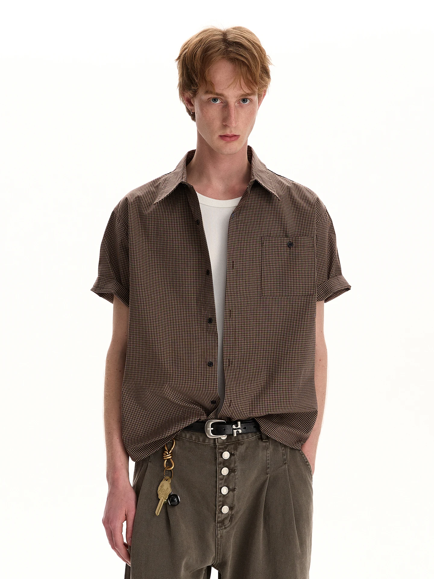 

a PUEE Retro Sle ort Sve irt ex Vibe High nce Commuting Versatile Cotton T-irt Youth Faion Streetwear