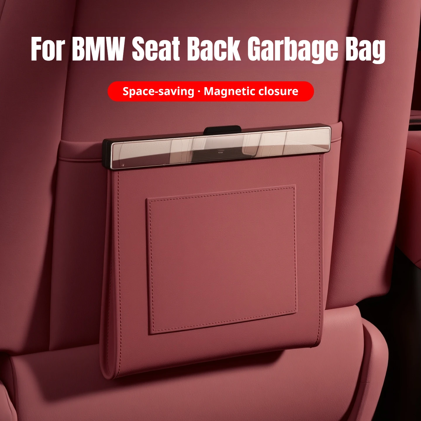 For BMW E81 E90 F10 F15 F16 F20 F21 F30 E91 E92 E93 E87 E82 E88 X1 X3 X5 Magnetic Seat Back Hanging Garbage Bag Car Accessories