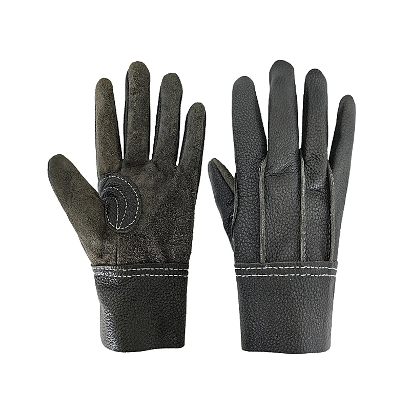 Leather Work Hand Protection Gloves Flexible Comfortable FlameRetardant Stab-proof Wear-resistant WeldingHandlingGardening Glove