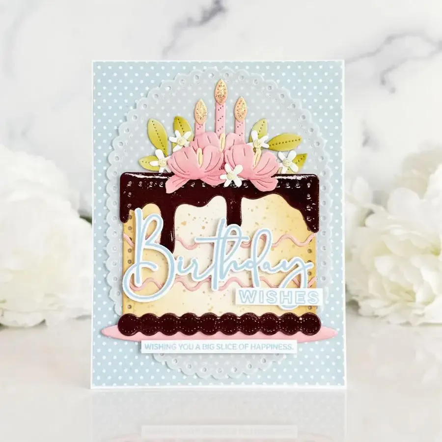 Happy Birthday Cake Builder Metal Cutting Die And Stencil Scrap booking Background DIY Decoration Craft Embossing Stencil 2026