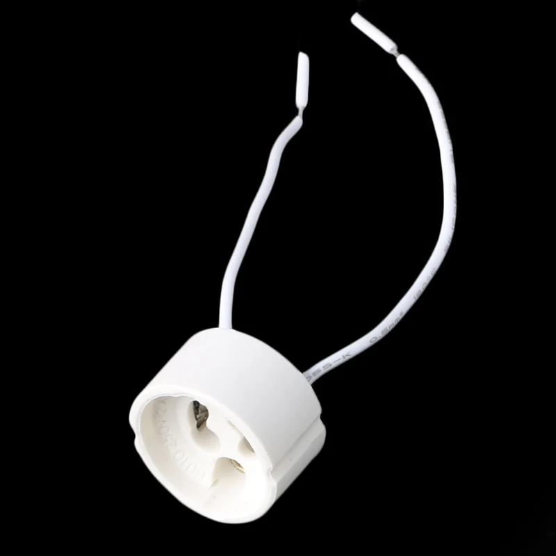 GU10 Socket LED Bulb Halogen Lamp Holder Base Ceramic Wire Connector Dropshippin