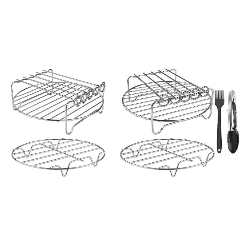 

Air Fryer Grill Holder for Oven Stainless Non-stick Dehydrator Roasting Crisping Basket Suitable for Fries Bacon Drop Shipping