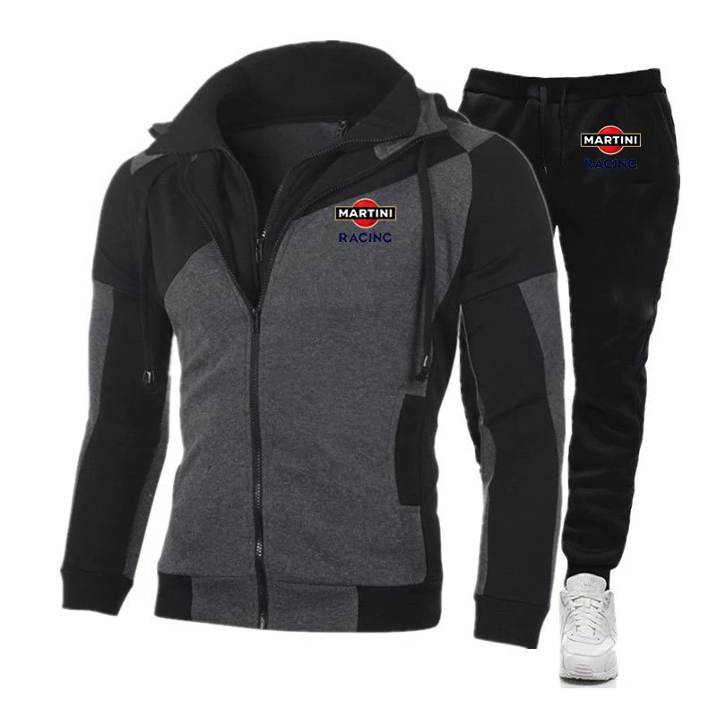 Martini Racing-Sweat à capuche assressentipour homme, survêtement sportif décontracté, pantalon Y +, fermeture éclair imbibée, nouveau document, printemps et automne 2024