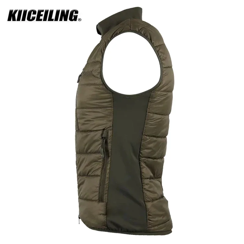 KIICEILING Ultra Lightweight Tactical Vest Airsoft Gear Stand Collar Winter Thermal Windproof Camping Fishing Hunting Vest Men