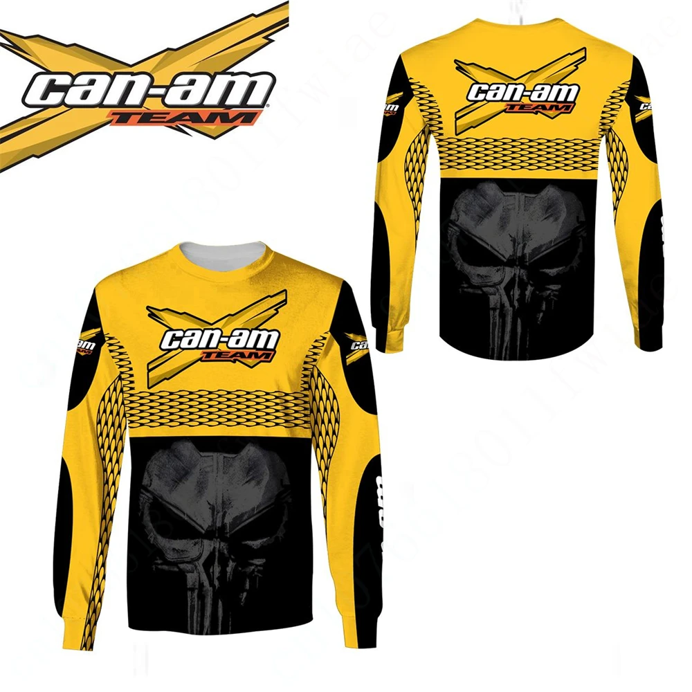Can-am Casual T-shirts Harajuku O Neck Long Sleeve Anime T Shirt For Men Women Unisex Clothing Quick Drying Sweatshirt Top