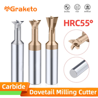 Carbide Dovetail Milling Cutter 45 60 75 Degree CNC Tools For Metal Machining Tungsten Steel End Mills Chamfer Milling Cutters