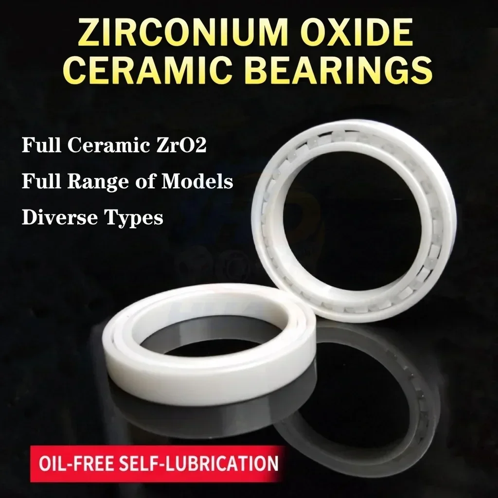 HUA DA Ceramic Bearing ZrO2 6800 6801 6802~6820 Non-Magnetic Insulated Corrosion Resistant for RC Motor Spindle Pump Skateboard