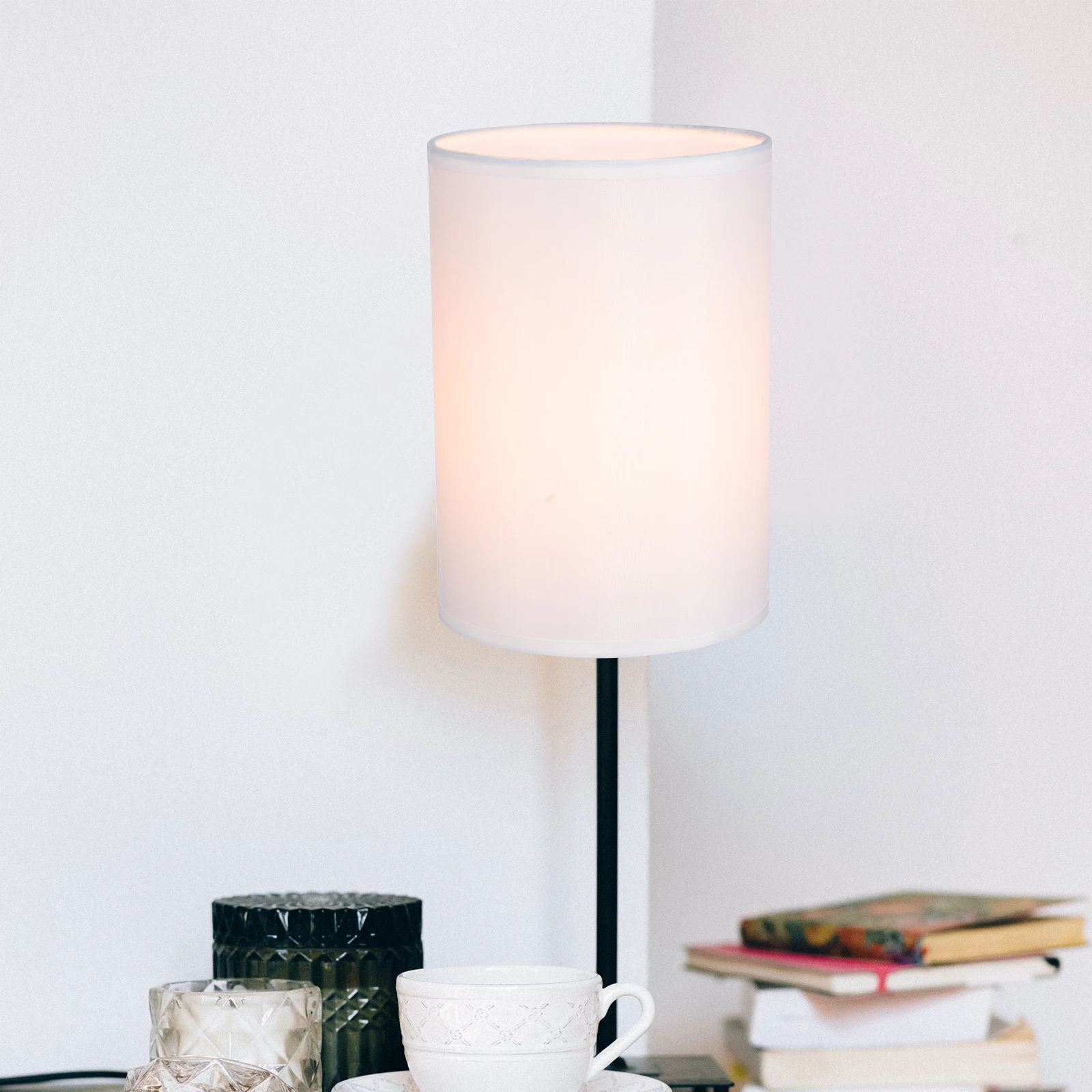 

Простой абажур для торшера, круглый, из льняной ткани, с цоколем E27, декоративный, для дома, спальни, гостиной, столовой