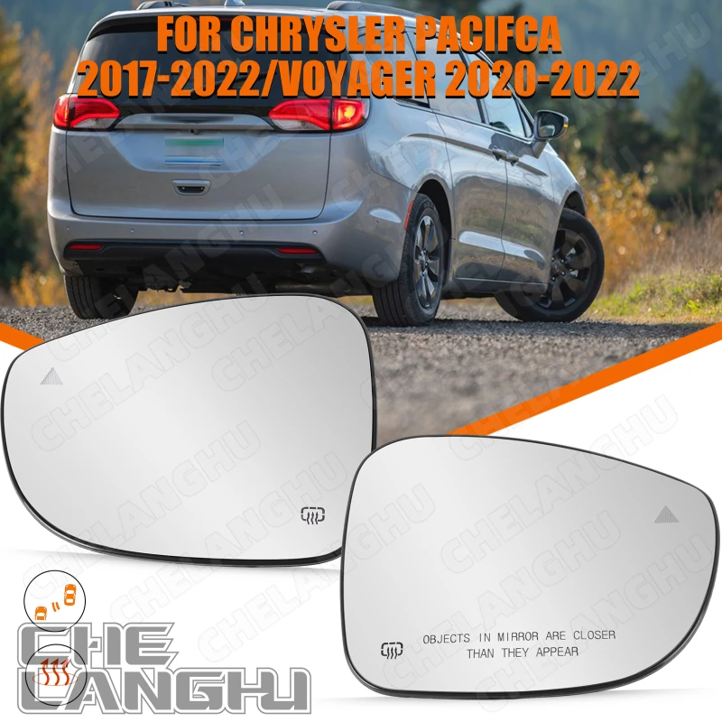 

Rearview Mirror Lens Fit For Chrysler Pacifca 2017-2022/Voyager 2020-2022 LHD Car Door Side Mirror Glass 68318282AA 68318282AB