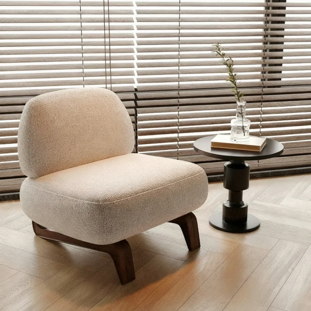 #Cute Modern Eco-Friendly Reclining Accent Chair Solid Wood Legs Faux Leather Soft Cushion Hard Floor Home Furniture Living Room