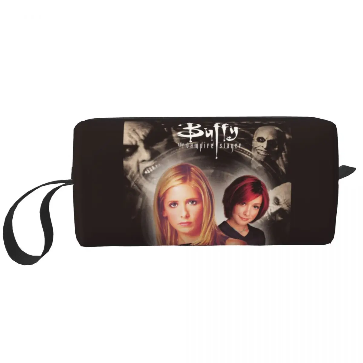 Buffy The Vampire Slayer Travel Toiletry Bag Women Supernatural Horror TV Show Cosmetic Makeup Bag Beauty Storage Dopp Kit