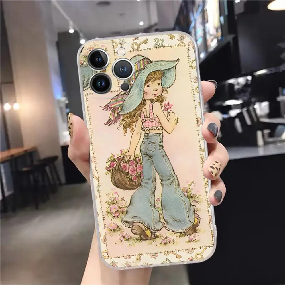 Sarah Kay Girls cute Phone Case For iPhone 15 14 11 12 13 Mini Pro XS Max Cover 6 7 8 Plus X XR SE 2020 Funda Shell