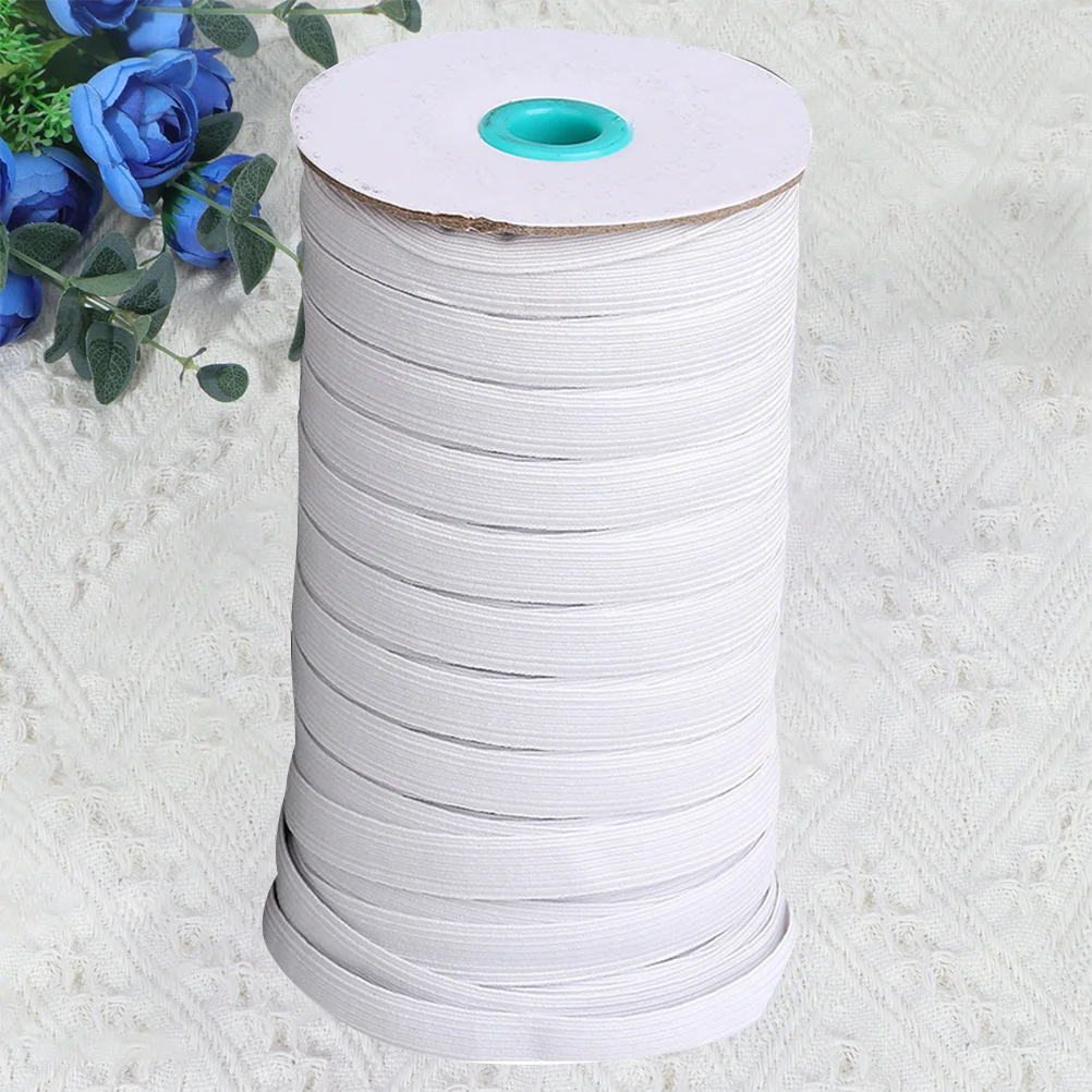 

1Pcs Durable Mask Elastic Band Black 9mm 100 Yards Replacement Elastic Band for DIY Mask Wearing Comfortable Ear Hanging