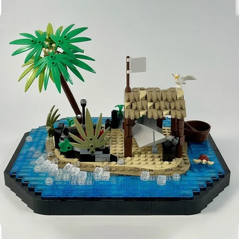 

876 шт. MOC Castaway Cay модульный пиратский остров DIY образовательные строительные блоки сборка игрушки для детей подарок на день рождения и Рождество