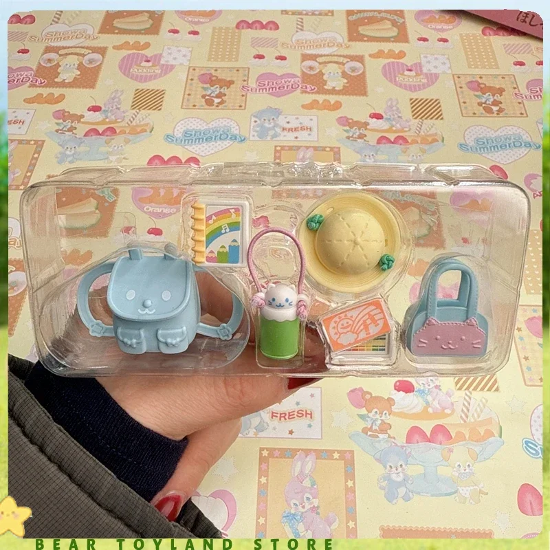 Sylvanian Families-Juego de cocina de figuras de Anime, juguetes para niños y niñas, Ternurines Calico Critters, Mini muebles bonitos, adornos pequeños
