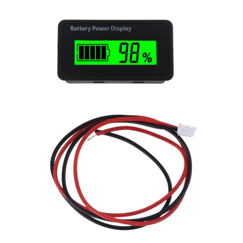 Compact Battery Meter Battery Capacity Voltage Monitor Gauge Indicator Lead-Acid & Lithium ion Battery Tester for Hosue