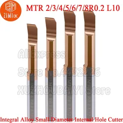 MTR 2R 3R 4R 5R 6R 7R 8R 0.2 L10/15/55/30/32 Lathe Boring Cutter Bar Integral Alloy Small Diameter Internal Hole Cutter Tool