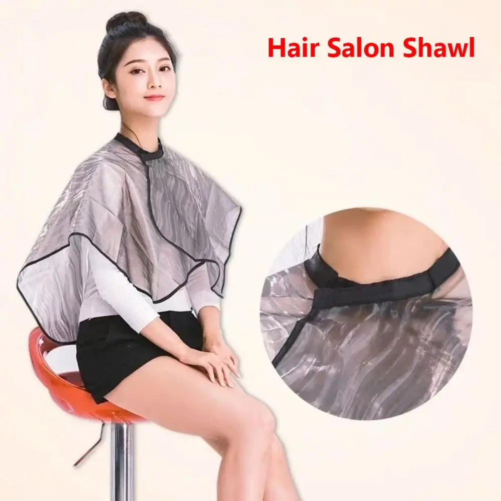 

Practical Waterproof Hair Salon Shawl Adjustable Hairdressing Accessory Haircut Cape Reusable Hair Dyeing Apron Shampooing