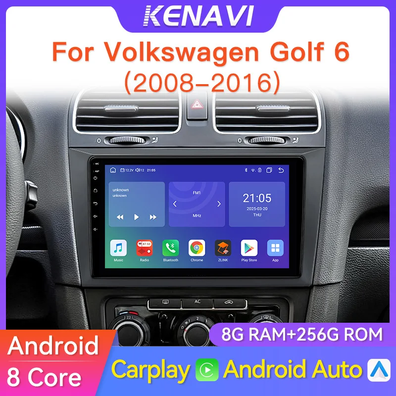 2 Din Car Stereo Radio For Volkswagen Golf 6 2008-2016 Lntelligent Center Multimedia Video Player Carplay Android Auto Head Unit