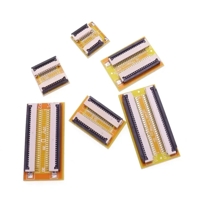 5pcs Fpc Ffc Flexible Flat Cable Extension Board 1.0mm Pitch 6p 8p 10p 12p 14p 20p 30p 40p 50 Pin Connector