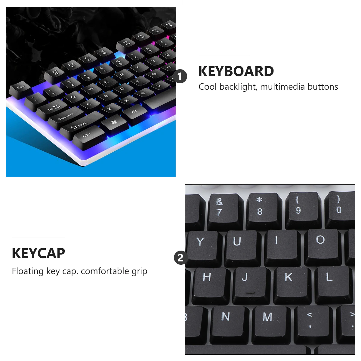 

1 pc Wired Gaming Mechanical Keyboard For Computer E- Use Durable Plastic Portable Usb Keyboard For Laptop Tablet