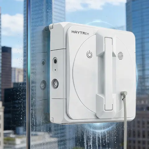 Haytrix Robot Window Cleaner,Dual Water Spray,With APP Control,High Vacuum Suction,Laser Sensor, Home Wall Glass Cleaning Robot