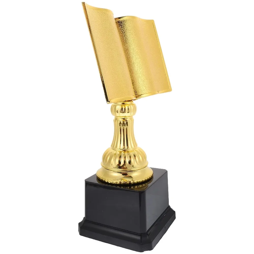 Plastic Gold Awards Trophy Reading Star Book Shaped Children's Small Prize Cup Competition Craft Souvenirs Winner Award Trophy