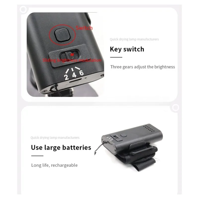 AB68 AL60S2 For Fast Lash Glue Drying UV LED Eyelash Extension Curing Lamp For Beauty Salon& Home Use