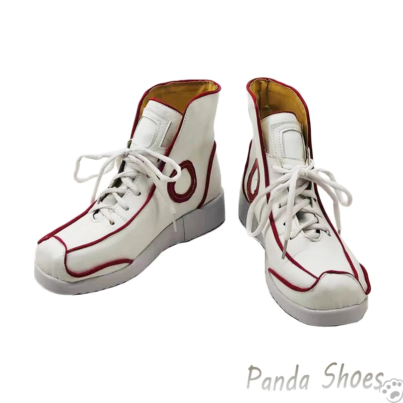 Anime motosega uomo Denji Cosplay scarpe Anime Cos stivali bianchi Comic Denji Cosplay Costume Prop scarpe per Con Halloween Party