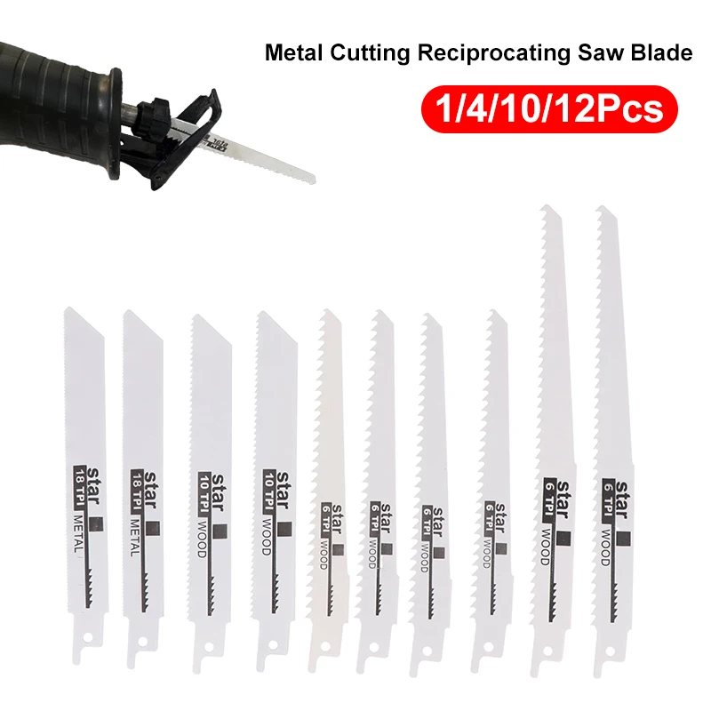 Hoja de sierra recíproca Universal para carpintería y corte de Metal para uso profesional DIY dientes gruesos y finos