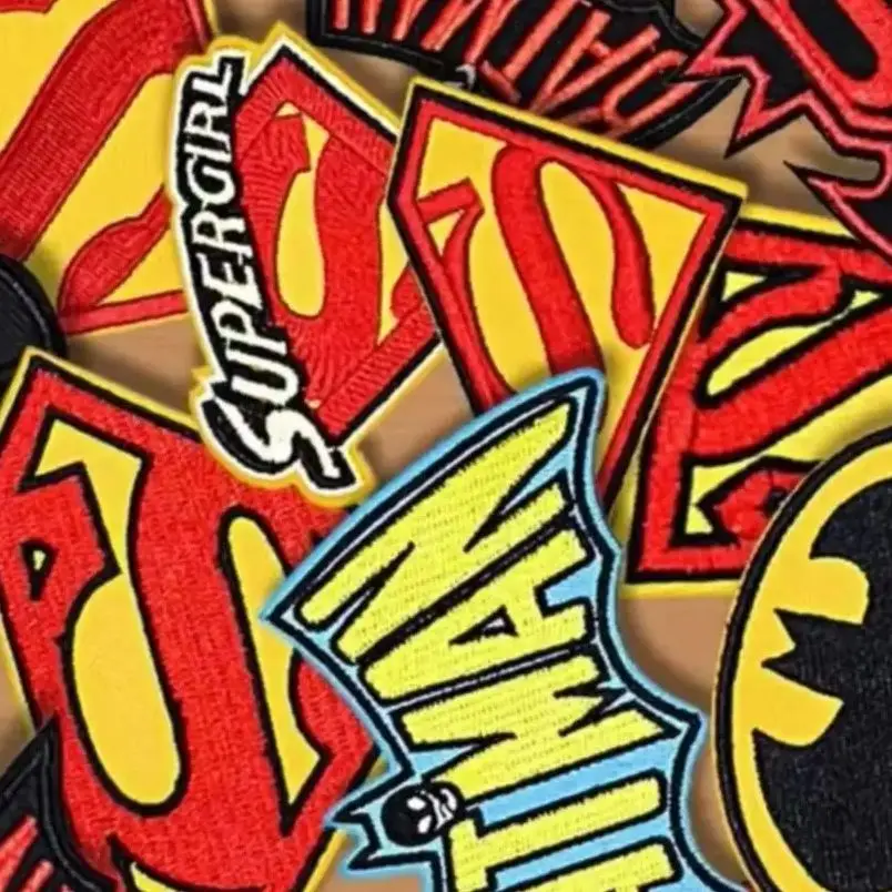 

16Pcs Anime Superheroes Cartoon Bat iron on Embroidery Patches for Clothes Jackets Fabric Stickers Decor Jeans Hat Applique