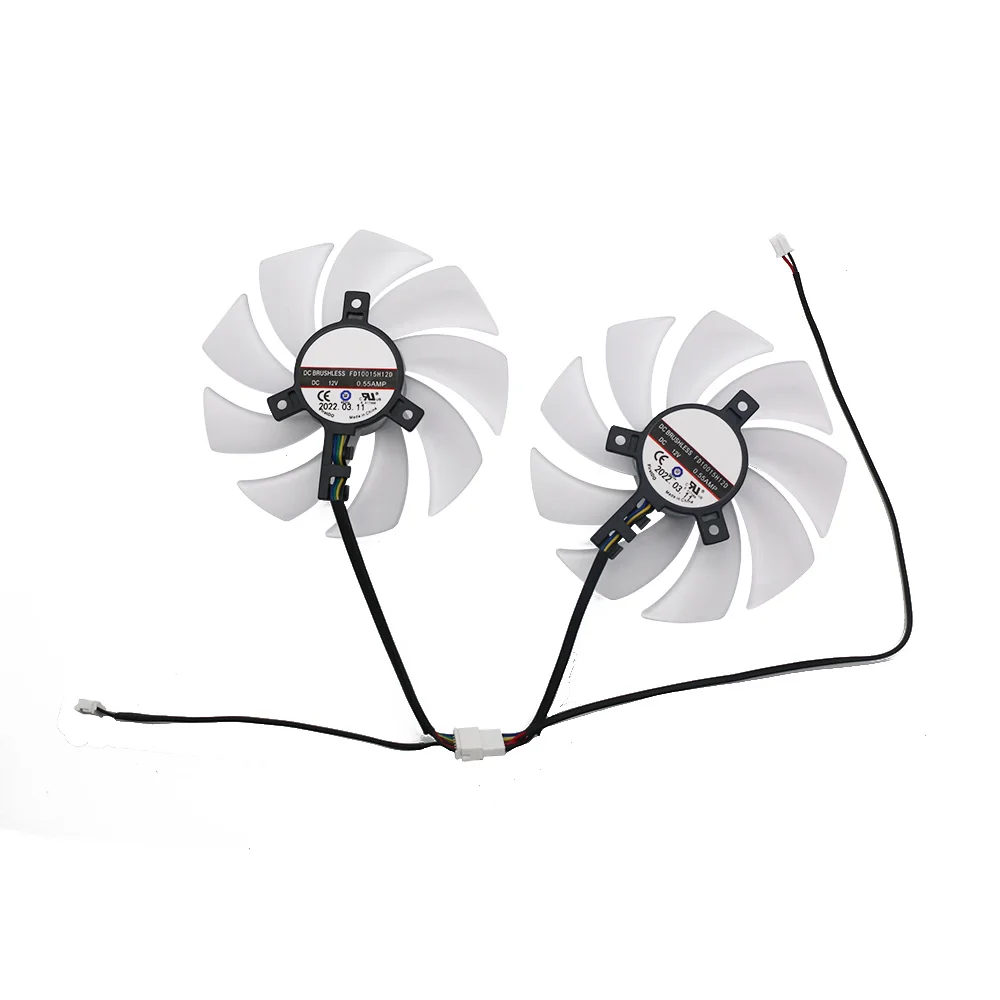 FD10015H12D 4PIN مروحة تبريد لون الطاقة RX 6650 6600 XT 7600XT Hellhound بطاقة الرسومات مروحة استبدال GPU مروحة