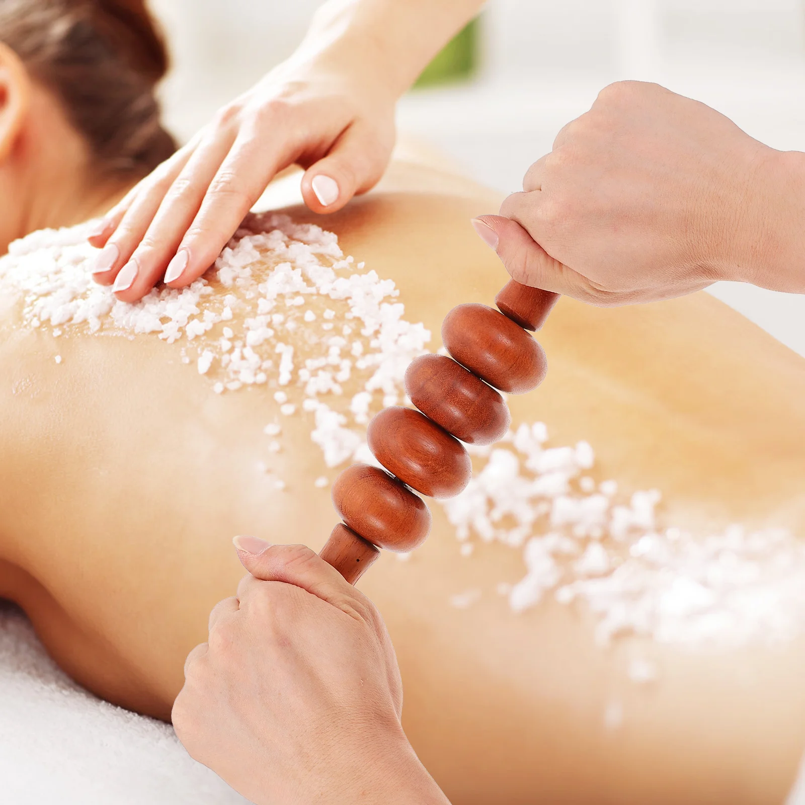 1Pcs Massage Roller Stick Wooden Body Muscle Massager Deep Relaxing Full-Body Muscle Roller Tool for Neck Back Calves