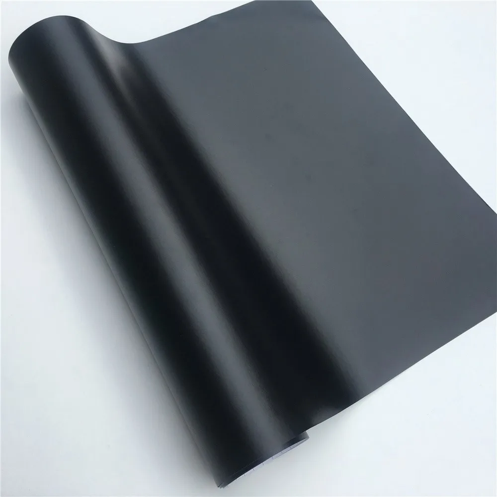 Matte Black Vinyl Car Wrap Film Foil Sticker Sheet Vehicle Decal Window Trim Console Computer